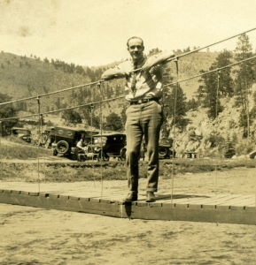 People posing with bridges